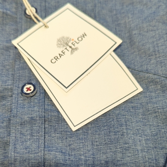 Elegant Denim Blue Casual Shirt for Men - Picture 2 of 13